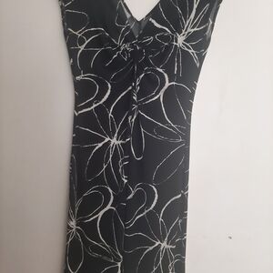 Chic Black and White Floral Maxi Dress